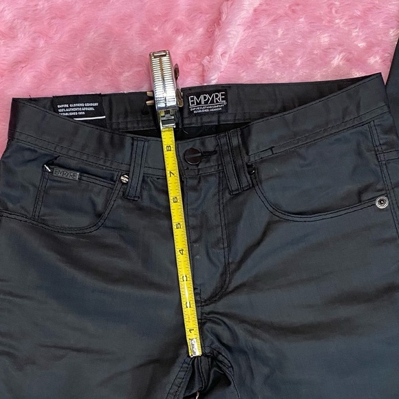 Empyre Skeletor Black Waxed Skinny Jeans - Picture 8 of 9